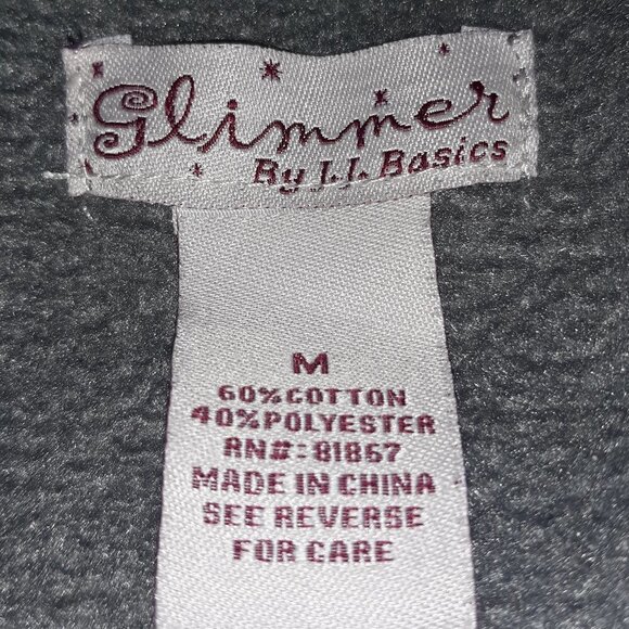 Glimmer by J.J. Basics Gray Button Down Coat with Hood Size Med - Picture 2 of 8